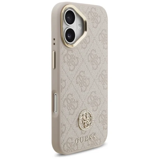  iPhone 17 rózsaszín GUESS 4G Strass Logo & Big Strap Metal Buttons MagSafe Original tok - 4