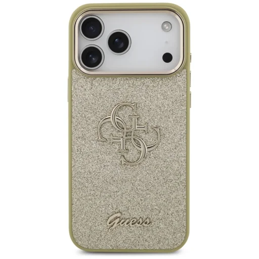  iPhone 17 Pro Max Guess Fixed Glitter Big 4G Metal Frame tok arany - 5