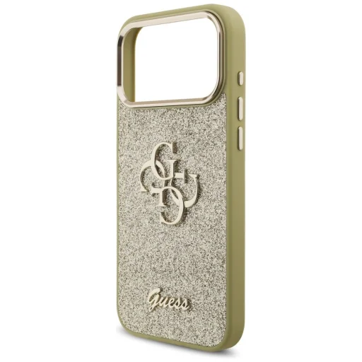  iPhone 17 Pro Max Guess Fixed Glitter Big 4G Metal Frame tok arany - 11
