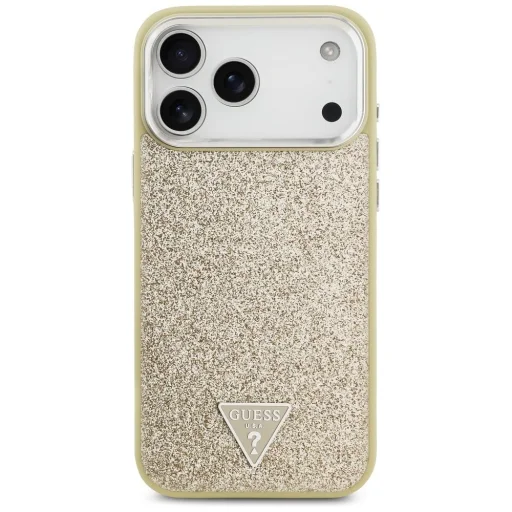  iPhone 17 Pro Max Guess Glitter Triangle Logo MagSafe tok arany - 3