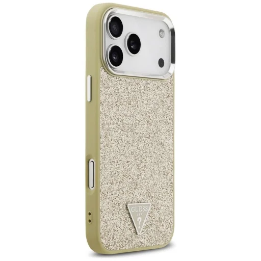  iPhone 17 Pro Max Guess Glitter Triangle Logo MagSafe tok arany - 4