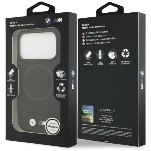 iPhone 17 Pro BMW M FW fém logós MagSafe tok fekete - 8