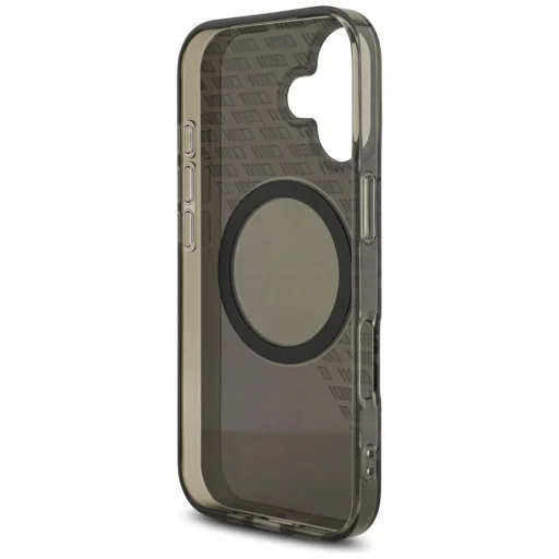 iPhone 17 AMG Dupla Rétegű Átlátszó, Smocked MagSafe Tok Fekete - 7