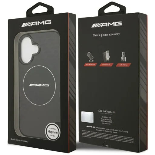 iPhone 17 AMG Dupla Rétegű Átlátszó, Smocked MagSafe Tok Fekete - 8