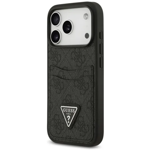 iPhone 17 Pro Guess 4G Double Card Triangle fekete tok - 2