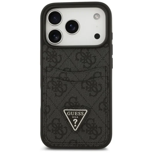 iPhone 17 Pro Guess 4G Double Card Triangle fekete tok - 3