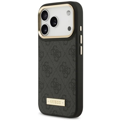 iPhone 17 Pro Guess 4G Logo Plate MagSafe tok Fekete - 2