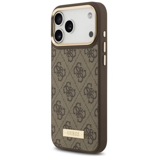 iPhone 17 Pro Max Guess 4G Logo Plate MagSafe tok Barna - 2
