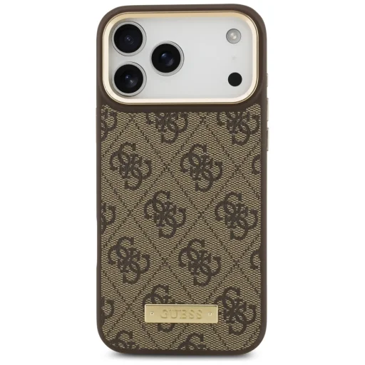 iPhone 17 Pro Max Guess 4G Logo Plate MagSafe tok Barna - 3