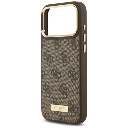 iPhone 17 Pro Max Guess 4G Logo Plate MagSafe tok Barna - 6