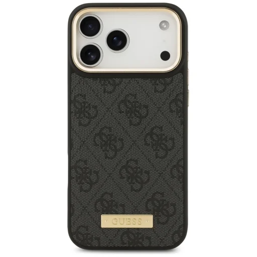 iPhone 17 Pro Max Guess 4G Logo Plate MagSafe fekete tok - 3