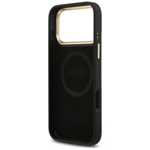 iPhone 17 Pro Max Guess 4G Logo Plate MagSafe fekete tok - 7