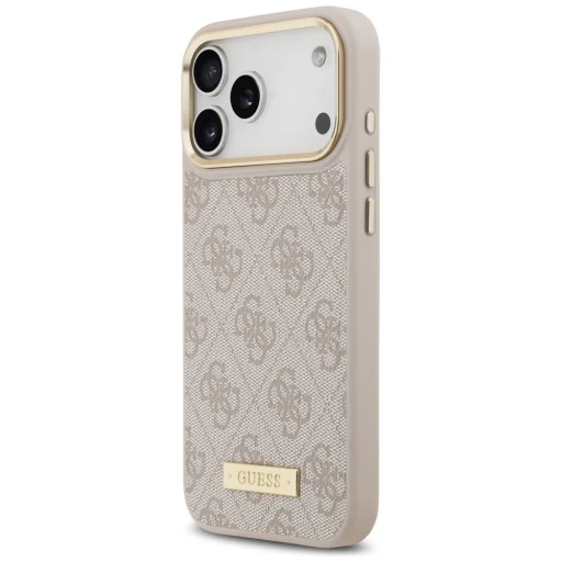 iPhone 17 Pro Max Guess 4G Logo Plate MagSafe rózsaszín tok - 2