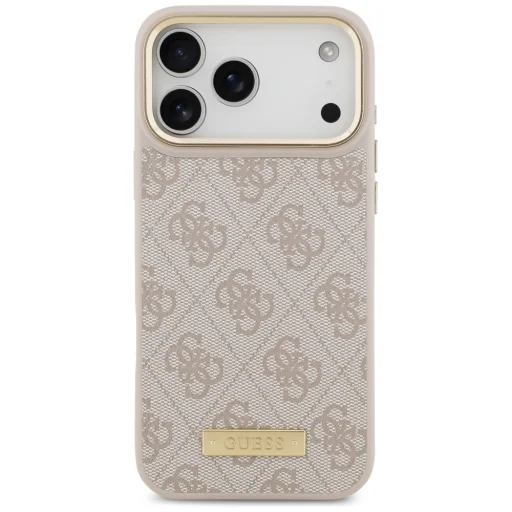 iPhone 17 Pro Max Guess 4G Logo Plate MagSafe rózsaszín tok - 3