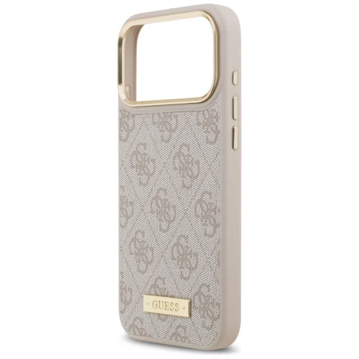 iPhone 17 Pro Max Guess 4G Logo Plate MagSafe rózsaszín tok - 6