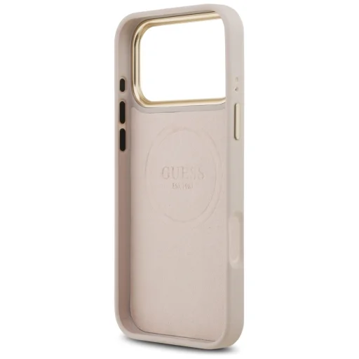 iPhone 17 Pro Max Guess 4G Logo Plate MagSafe rózsaszín tok - 7