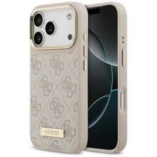 iPhone 17 Pro Guess 4G Logo Plate MagSafe tok Rózsaszín