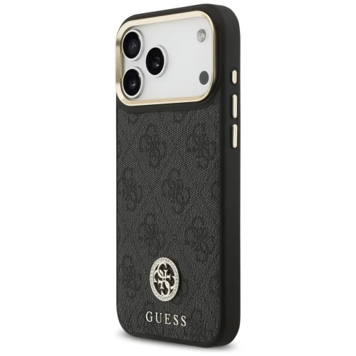 iPhone 17 Pro Max Guess 4G Srtass Logo & Big Strap Metal Buttons MagSafe fekete tok - 2