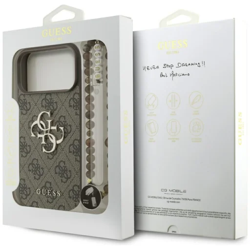 iPhone 17 Pro Max Guess 4G Pánt 4G Klasszikus Logó Barna tok - 8