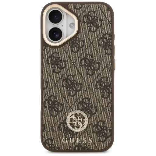 iPhone 17 Guess 4G Strass Logo & Big Strap Metal Buttons MagSafe barna tok - 3