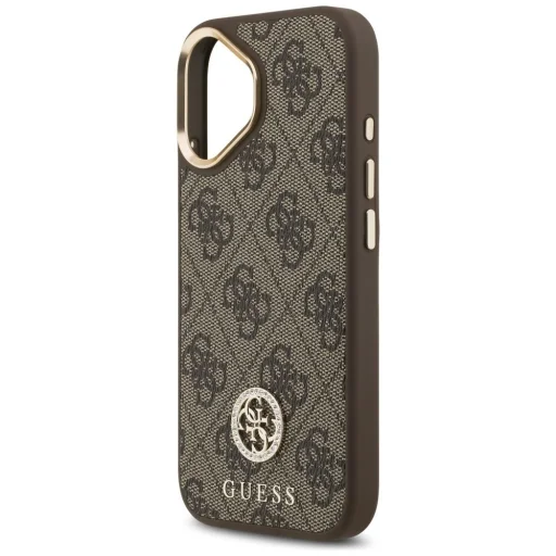iPhone 17 Guess 4G Strass Logo & Big Strap Metal Buttons MagSafe barna tok - 6