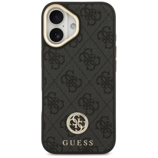 iPhone 17 Guess 4G Strass Logo & Big Strap Metal Buttons MagSafe tok Fekete - 3
