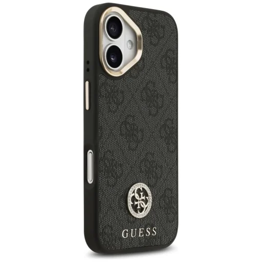 iPhone 17 Guess 4G Strass Logo & Big Strap Metal Buttons MagSafe tok Fekete - 4