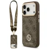 iPhone 17 Pro Guess 4G Strass Logo & Nagy Pánt Fém Gombok MagSafe Barna tok thumbnail