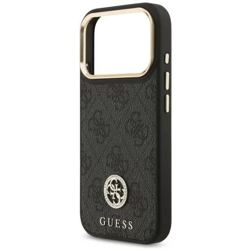 iPhone 17 Pro Guess 4G Strass Logo & Big Strap Metal Buttons MagSafe tok Fekete - 6