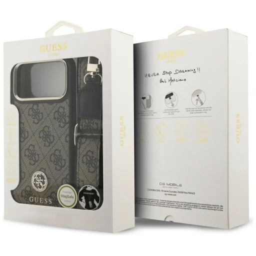 iPhone 17 Pro Max Guess 4G Strass Logo & Big Strap Metal Buttons MagSafe tok barna - 9