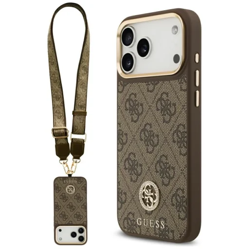 iPhone 17 Pro Max Guess 4G Strass Logo & Big Strap Metal Buttons MagSafe tok barna - 1