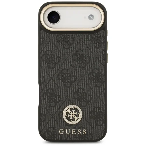 iPhone 17 Air Guess 4G Strass Logo & Big Strap Metal Buttons MagSafe tok fekete - 3