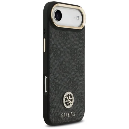 iPhone 17 Air Guess 4G Strass Logo & Big Strap Metal Buttons MagSafe tok fekete - 4