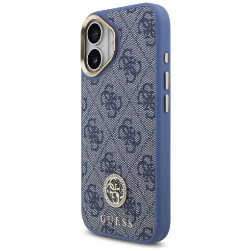 iPhone 17 Guess 4G Strass Logo & Big Strap Metal Buttons MagSafe tok kék - 2