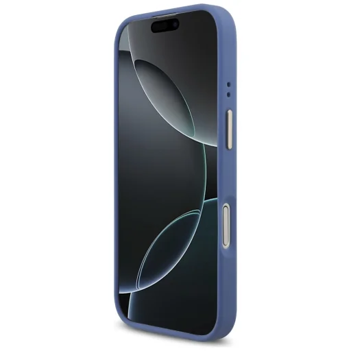 iPhone 17 Guess 4G Strass Logo & Big Strap Metal Buttons MagSafe tok kék - 5