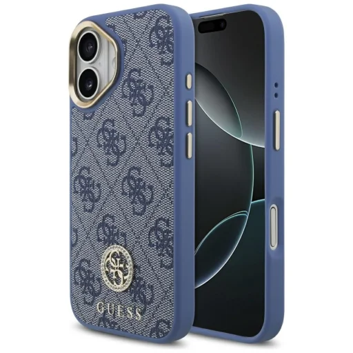 iPhone 17 Guess 4G Strass Logo MagSafe tok kék - 1
