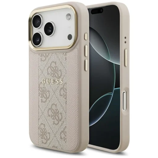 iPhone 17 Pro Guess 4G Stripe MagSafe tok rózsaszín - 1