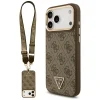 iPhone 17 Pro Max Guess 4G Triangle Logo & Big Strap Metal Buttons MagSafe Barna tok thumbnail