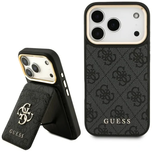 iPhone 17 Pro Guess 4G tok pénztárcával és Magsafe fekete - 1