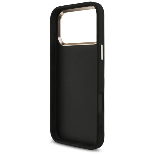 iPhone 17 Pro Max Guess Fixed Glitter Big 4G Metal Frame fekete tok, - 7