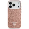 iPhone 17 Pro Guess Glitter Triangle Logo MagSafe tok rózsaszín thumbnail