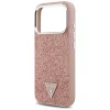 iPhone 17 Pro Guess Glitter Triangle Logo MagSafe tok rózsaszín thumbnail