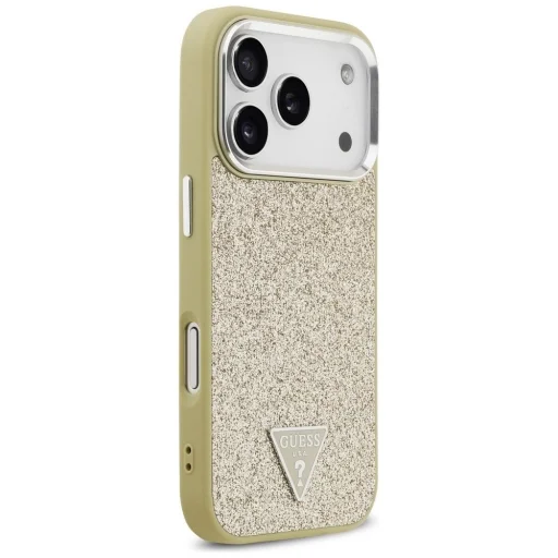 iPhone 17 Pro Guess Glitter Triangle Logo MagSafe tok arany - 4