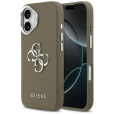 iPhone 17 Pro Guess Grained Big 4G Classic Logo barna tok