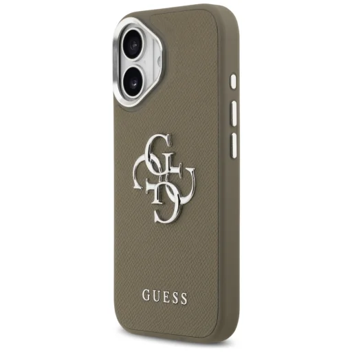 iPhone 17 Pro Guess Grained Big 4G Classic Logo barna tok - 2