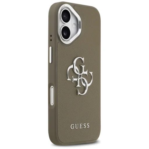 iPhone 17 Pro Guess Grained Big 4G Classic Logo barna tok - 4