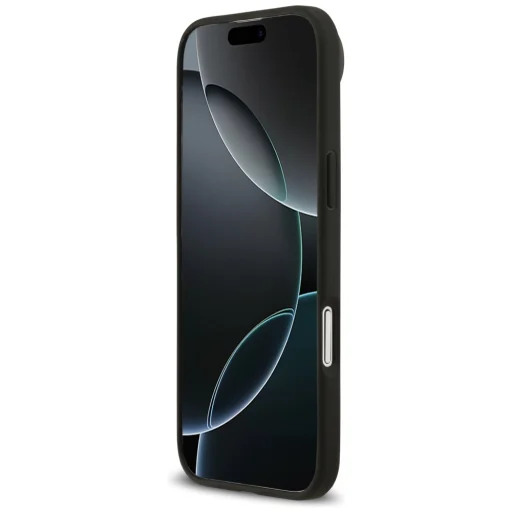 iPhone Air Guess Grained Flowers Classic Logo MagSafe tok fekete - 5