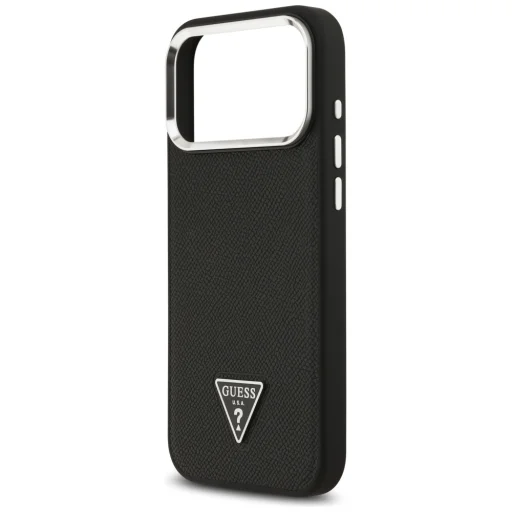 iPhone 17 Pro Max Guess Grained Triangle Logo MagSafe fekete tok - 6