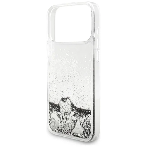iPhone 17 Pro Max Guess Liq. Glitter Charms Ezüst tok - 10