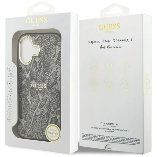 iPhone 17 Guess Python mintás MagSafe tok Fekete - 8